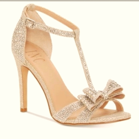 𝅺INC Women's Reesie  Gold Champagne Evening shoes - Picture 1 of 15